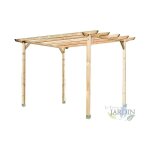 Pergola exterieur en bois 360 x 360 cm pour terrasse et jardin