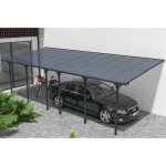 Toit terrasse / carport 24m² kleo 8x3m aluminium gris Toit terrasse / carport 24m² kleo 8x3m aluminium gris