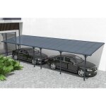 Cazeboo - toit terrasse / carport 30m kleo 10x3m aluminium gris