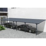 Cazeboo - toit terrasse / carport 33m kleo 11x3m aluminium gris