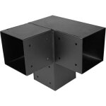 Pergola connexion d'angle pour poutres 15 x 15 cm mod�le cube -