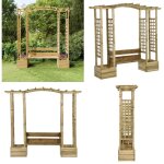 Vidaxl - pergola de jardin avec banc et jardinières bois de pin imprégné - pergola - pergolas - home ... Vidaxl - pergola de jardin avec banc et jardinières bois de pin imprégné - pergola - pergolas - home ...