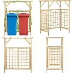 Vidaxl - pergola de jardin pour poubelles doubles bois de pin imprgn - pergola - pergolas - home & ...