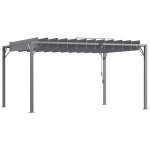 Mh - pergola lames orientables 3, 90 x 2, 95 maud grise