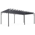Pergola lames orientables 3x6 m gris anthracite Pergola lames orientables 3x6 m gris anthracite