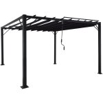 Décoshop26 - pergola pavillon de jardin à lattes auvent de terrasse 8 cm cadre en aluminium tissu / textile ... Décoshop26 - pergola pavillon de jardin à lattes auvent de terrasse 8 cm cadre en aluminium tissu / textile ...