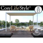 Dancover - pergola san fernando, 4x4m, blanc / beige