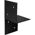 Pergola support mural recouvert noir pour poutres 12 x 12 cm