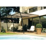 Couleurs du monde - pergola sydney 3x4m en acier avec toile d'ombrage en polyester / pvc 350g / m cru ...