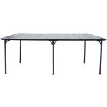 Pergola tonnelle adoss�e  marvin  - 5. 5 x 3 m - 545 x 298 x 243 cm - gris fonc�