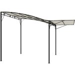 Pergola tonnelle de jardin avec auvent r�glable m�tal �poxy polyester haute densit� cr�me