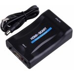 Pritel vers hdmi adaptateur, 1080p hd convertisseur scart vers hdmi compatible pour ntsc pal pour sky ...