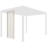 Persienne 100cm pour pergola bioclimatique triomphe. c�t� 3m. panneau brise vue. aluminium. beige