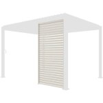 Persienne 130cm pour pergola bioclimatique triomphe. c�t� 4m. panneau brise vue. aluminium. beige