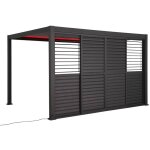 Hesperide - persienne coulissante pour pergola bioclimatique evora 3, 4 x 2, 3m graphite - hespride