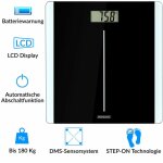 Pse personne balance digitale noir 180kg 4 capteurs cran lcd verre tremp pse - personne salle de ...