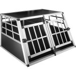 Petigi - aluminium cage chien cage pour animaux cage transport cage 89 x 69 x 50 cm