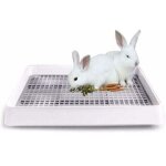 Petit bac � liti�re avec cage grillag�e pour rats, hamsters, furets, lapins et cochons d'inde