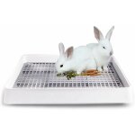 Rapanda - petit bac  litire avec cage grillage pour rats, hamsters, furets, lapins et cochons d'inde ...