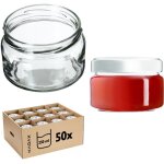 Kadax - petits bocaux de confiture - 250 ml - avec couvercle - hermtiques - pour cadeau - mini bocaux ...
