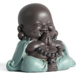 Petit bouddha rieur, jolie statue de moine, ornements en c�ramique, petite figurine de bouddha, cadeau ...