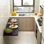 Sifree - petit bureau flottant peu encombrant, table murale pliante murale, table de cuisine, table murale, ...