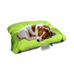 Petit coussin d'extrieur rversible pour chien gris / anis 60x45cm