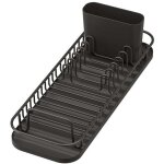 Petit gouttoir  vaisselle compact avec plateau et panier en silicone, gouttoir  vaisselle multifonctionnel ...