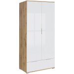 Petits - meubles - armoire 2 portes 1 tiroir selma blanc et bois Petits - meubles - armoire 2 portes 1 tiroir selma blanc et bois