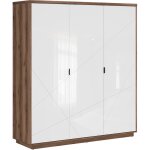 Petits - meubles - armoire 3 portes sven blanc et bois Petits - meubles - armoire 3 portes sven blanc et bois
