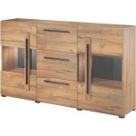 Petits - meubles - buffet 2 portes 3 tiroirs avec led louis bois