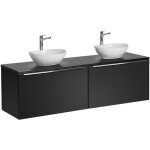 Meuble double vasque 160cm ros noir