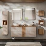 Petits - meubles - ensemble meuble double vasque 140cm 4 tiroirs miroirs led colonne et 3 armoires murales ... Petits - meubles - ensemble meuble double vasque 140cm 4 tiroirs miroirs led colonne et 3 armoires murales ...
