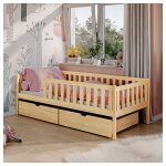 Petits - meubles - lit 90x190 sommier et tiroirs inclus antoine bois