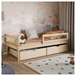 Petits - meubles - lit 90x190 sommier et tiroirs inclus edouard bois