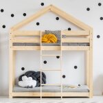 Petits - meubles - lit cabane superpos 70x140 sommier inclus hortense bois