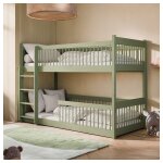 Petits - meubles - lit superposé 90x200 au sol sommiers inclus marion olive Petits - meubles - lit superposé 90x200 au sol sommiers inclus marion olive