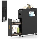 Petit meuble de salle de bain, meuble de rangement sur roulette, tiroir coulissant, rangement de papier ... Petit meuble de salle de bain, meuble de rangement sur roulette, tiroir coulissant, rangement de papier ...