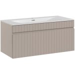 Meuble simple vasque encastre 100cm zelie cachemire