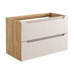 Petits - meubles - meuble sous - vasque 90cm mallory beige et bois