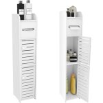 Petit meuble de toilette avec rangement, porte - papier toilette, colonne, armoire de salle de bain, ...