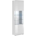 Petits - meubles - vitrine 1 porte avec led jules blanc