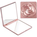 Magnifique petit miroir de poche carr�, miroir de maquillage portable, miroir carr� double face, miroir ...