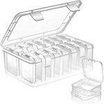 Petit organisateur de perles, bo�te de rangement en plastique mini r�cipient, bo�te transparente rectangulaire ...