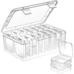 Petit organisateur de perles, bo�te de rangement en plastique mini r�cipient, bo�te transparente rectangulaire ...