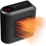 Petit radiateur mural 800 w avec thermostat rglable, minuterie programmable 12 heures, arrt automatique ...