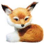 Petit renard en peluche, mignon, assis, cadeau d'anniversaire pour enfants