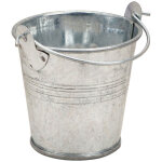 Petit seau en m�tal avec anse 4 cm de hauteur 5cm pour contenir des cendres , des granul�s ou du compost ...