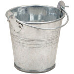 Petit seau en m�tal avec anse 4 cm de hauteur 5cm pour contenir des cendres , des granul�s ou du compost ...