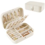 Petite bote  bijoux de voyage pour colliers, bagues, bracelets, similicuir de qualit suprieure - ...